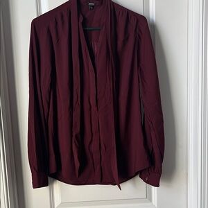 Express Burgundy Relaxed Shirt
